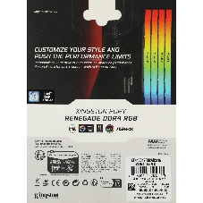Оперативная память Kingston Fury Renegade, DDR4, 16Gb (2x8GB), 4600MHz, CL19, DIMM, с радиатором, RGB, черный/серебристый