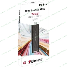 Флешка USB Kingston DataTraveler Max (DTMAX/256GB), 256Gb, USB 3.2 Gen 2 Type-C, R/W 1000/900, черный