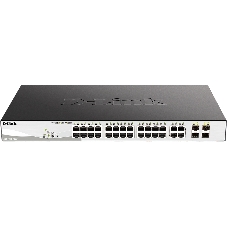 Коммутатор D-Link DGS-1210-28MP/F4A, 24×1 Гбит/с + 4×1 Гбит/с Combo, настраиваемый