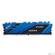 Оперативная память NETAC Shadow, DDR4, 16GB (1x16GB), 3200MHz, CL16, DIMM, с радиаторами, синий