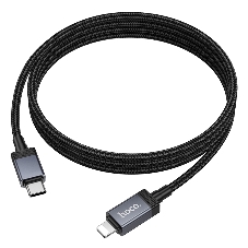 Кабель USB2.0 Hoco Type-C/Lightning, 2.4А, 27Вт,с дисплеем, X118, 1м, черный, коробка