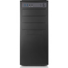 Корпус Foxline FL-886-U3C, Midi-Tower, чёрный, без вентиляторов в комплекте