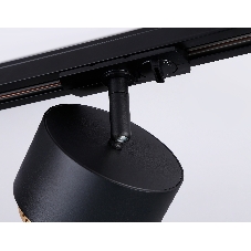 Трековый однофазный светильник Ambrella light GL5381 BK/GD черный/золото GX53 max 12W D95*130