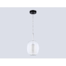Подвесной светильник Ambrella light LH11121 BK/WH/CL черный/белый/прозрачный E27 max 60W D175*310