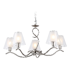 Люстра Ambrella light LH57081/5 SN/FR никель/белый матовый E14/5 max 40W D690*790