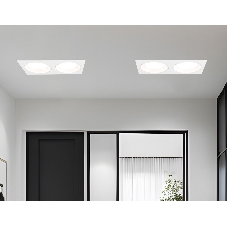 Светильник Ambrella light TN52343/2 SWH/GWH белый песок/белый глянец GX53 max 12W 220*115*25