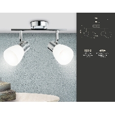 Светильник Ambrella light TR3963/2 CH/FR хром/белый матовый E27*2 max 40W 200*105*200