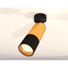 Комплект поворотного светильника Ambrella light XM6302010 SBK/PYG черный песок/золото желтое полированное MR16 GU5.3