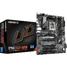 Материнская плата Gigabyte B760 DS3H GEN5, LGA 1700, Intel B760, 4xDDR5, 4xSATA, 2xM.2, 1xPCIe 5.0 x16, 4xPCIe 3.0 x16, 1xHDMI, 1xDP, 1x1Gb LAN, 1xUSB-C 20Gbps, 1xUSB-A 10Gbps, 4xUSB-A 2.0, 1xPS/2, 3x3.5 мм, 7.1, ATX