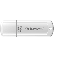 Флешка USB Transcend JetFlash 370 (TS64GJF370), 64Gb, USB 2.0, R/W 25/10, белый