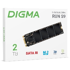 Накопитель SSD Digma Run S9, 2ТБ, SATA III, M.2 2280, R/W 530/510