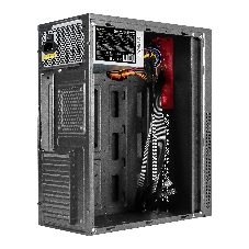 Компьютерный корпус Miditower ExeGate AA-443-UNS400 (ATX, БП UNS400 с вент. 12см, 2хUSB+HD Audio, черный)