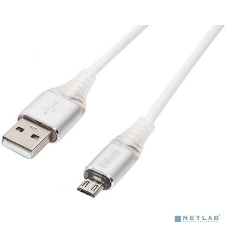 Кабель Filum USB 2.0 Pro, 1 м., 2A, индикатор заряда, разъемы: USB A male- USB micro B male, пакет. (FL-CPro-U2-AM-microBM-L1)