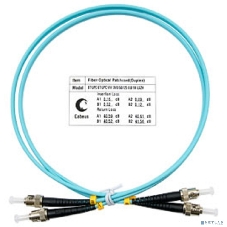 ШНУР ОПТИЧЕСКИЙ CABEUS FOP-50-ST-ST-1M DUPLEX ST-ST 50/125 MM OM3 1М LSZH