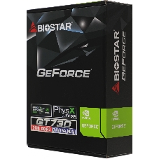 Видеокарта Biostar GeForce GT 730, 2 GB DDR3, 128 bit, HDMI, DVI-I, VGA, GPU 700 MHz