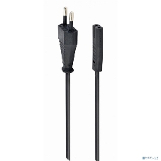 Кабель питания Cablexpert для ноутбуков, аудио/видео техники 1,8м, VDE, 2-pin, черный, пакет