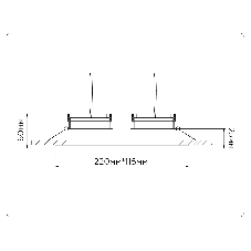 Светильник Ambrella light TN52343/2 SWH/GWH белый песок/белый глянец GX53 max 12W 220*115*25