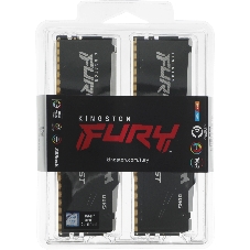 Оперативная память Kingston Fury Beast, DDR5, 64Gb (4x16GB), 5200MHz, CL40, DIMM, с радиаторами, RGB, черный