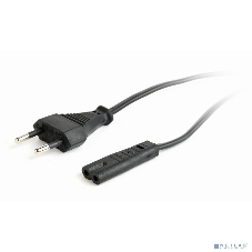 Кабель питания Cablexpert для ноутбуков, аудио/видео техники 1,8м, VDE, 2-pin, черный, пакет