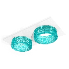 Комплект встраиваемого светильника Ambrella light XC6525043 SWH/BL белый песок/голубой MR16 GU5.3 (C6525, N6153)