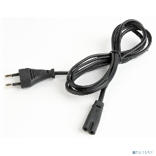Кабель питания Cablexpert для ноутбуков, аудио/видео техники 1,8м, VDE, 2-pin, черный, пакет