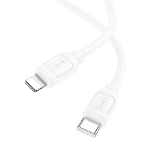 Кабель USB2.0 Hoco Type-C/Lightning, 2.4А, 27Вт, X115, 1м, белый, коробка