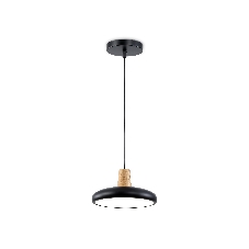 Светильник Ambrella light FL4839 BK/WD черный/дерево 24W 3000-6000K D200*800 (без ПДУ)