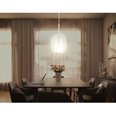 Подвесной светильник Ambrella light LH11121 BK/WH/CL черный/белый/прозрачный E27 max 60W D175*310