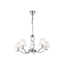 Люстра Ambrella light LH57081/5 SN/FR никель/белый матовый E14/5 max 40W D690*790