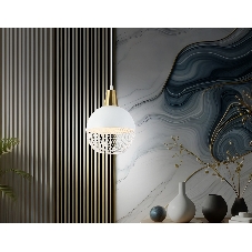 Светильник Ambrella light TR8502 WH/CP белый/медь E27 max 60W D200*1000