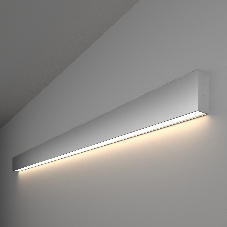 Линейный светодиодный накладной односторонний светильник 128см 25W 4200K матовое серебро 101-100-30-128