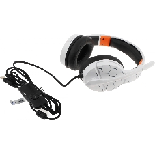Гарнитура Oklick HS-L710G белый/чёрный, проводная, USB, подсветка