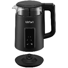 Чайник электрический Kitfort КТ-6714 1.7л. 2200Вт черный корпус: стекло/металл/пластик