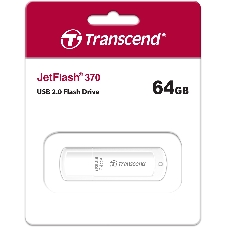 Флешка USB Transcend JetFlash 370 (TS64GJF370), 64Gb, USB 2.0, R/W 25/10, белый