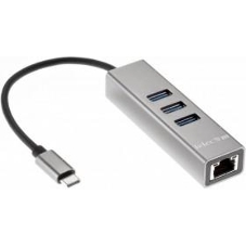 Переходник Telecom USB 3.1 Type-C -->RJ-45 1000Mbps +3 USB3.0, Aluminum Shell, 0.2м Telecom TA311C