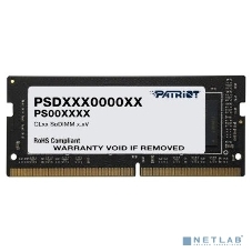 Оперативная память Patriot Signature, DDR4, 16GB (1x16 GB), 3200 MHz, CL22, SO-DIMM