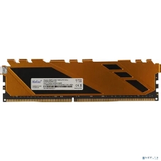 Оперативная память NETAC Shadow, DDR4, 16GB (1x16GB), 3200MHz, CL16, DIMM, с радиаторами, желтый