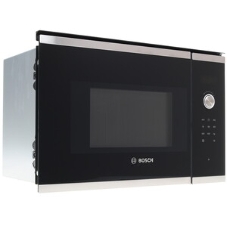 Встраиваемая микроволновая печь Bosch BFL524MS0 нержавеющая сталь, 20 л, 800 Вт, переключатели - поворотный механизм/сенсор