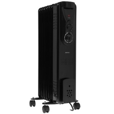 Обогреватель масляный Centek CT-6200 (7 секций) черный, 700/1000/1500Вт, 3 режима, механический термостат