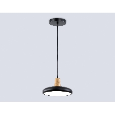 Светильник Ambrella light FL4839 BK/WD черный/дерево 24W 3000-6000K D200*800 (без ПДУ)