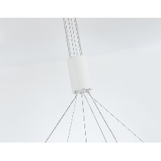 Подвесной светодиодный светильник Ambrella light FL5884/2 WH белый 45W 3000K/4200K/6400K D600/400*1200 (без ПДУ)