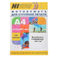 Фотобумага глянцевая односторонняя (Hi-image paper) A4, 130 г/м, 100 л.