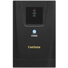 Источник бесперебойного питания ExeGate Power NB-2000.LED.AVR.8C13 (2000VA/1200W, LED, AVR, 8*C13, батарея 12V 9Ah - 2 шт., металлический корпус, Black)