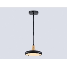 Светильник Ambrella light FL4839 BK/WD черный/дерево 24W 3000-6000K D200*800 (без ПДУ)