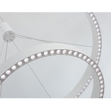Подвесной светодиодный светильник Ambrella light FL5884/2 WH белый 45W 3000K/4200K/6400K D600/400*1200 (без ПДУ)