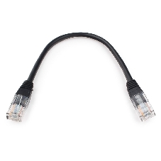 Патч-корд UTP Cablexpert cat.5e 0.25м, литой, многожильный, черный