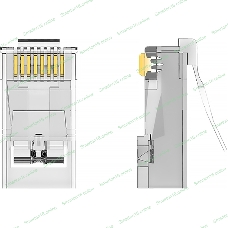 Коннектор Vention RJ45 (8p8c), FTP, cat. 5e, под витую пару, экранированный (50 шт.)