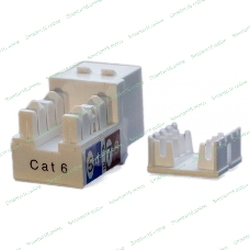 Вставка Keystone Jack Hyperline KJ9-8P8C-C6-90-WH RJ-45(8P8C), категория 6, белая
