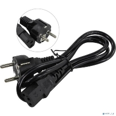 Кабель питания ExeGate Power PC-1P (Евровилка Schuko->С13) VDE-250V-3*0.5-CU, 6A, черный, 1.0м