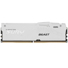 Оперативная память Kingston Fury Beast, DDR5, 16Gb (1x16 GB), 6000 MHz, CL30, радиатор, RGB, белый